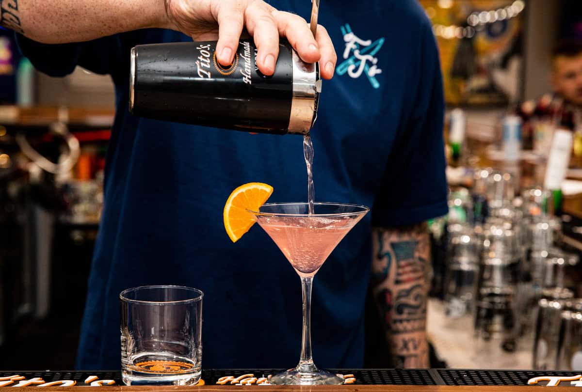 Happy hour drinks at Freddy J's