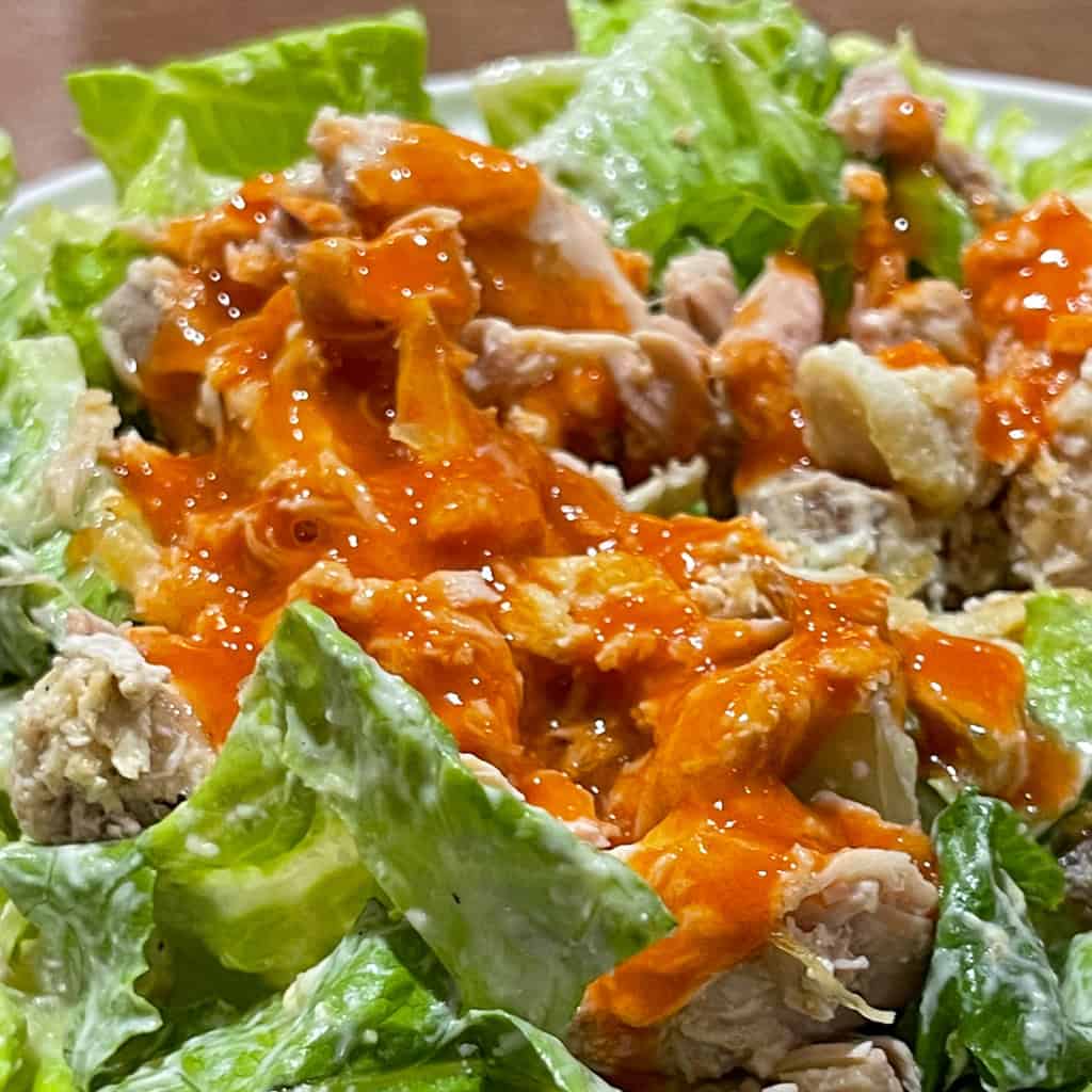 Caesar Salad with Buffalo Chicken