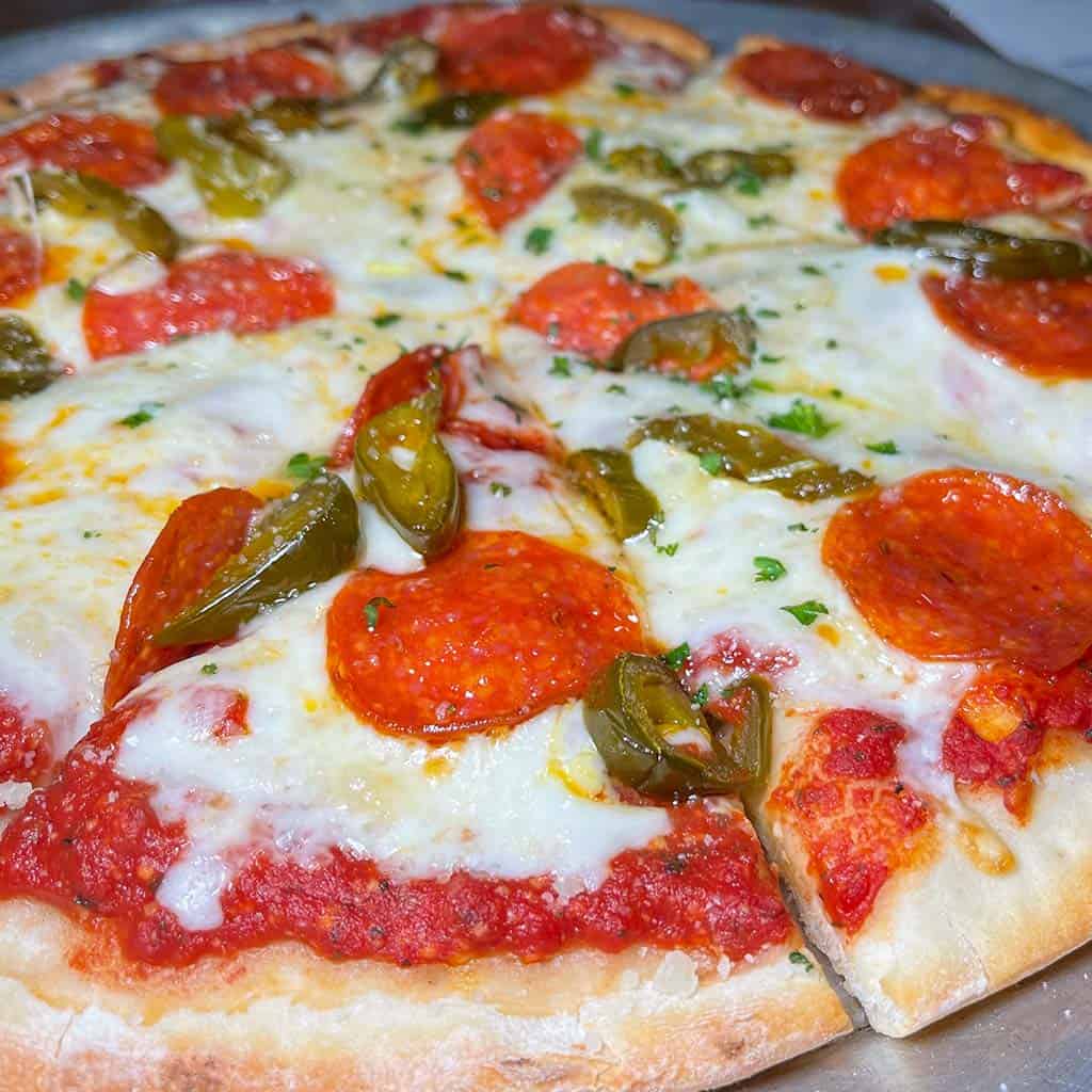 Pepperoni Jalapeno Bar Pie Pizza