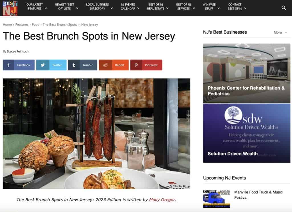 The Best Brunch Spots in New Jersey Freddy J's Bar & Kitchen