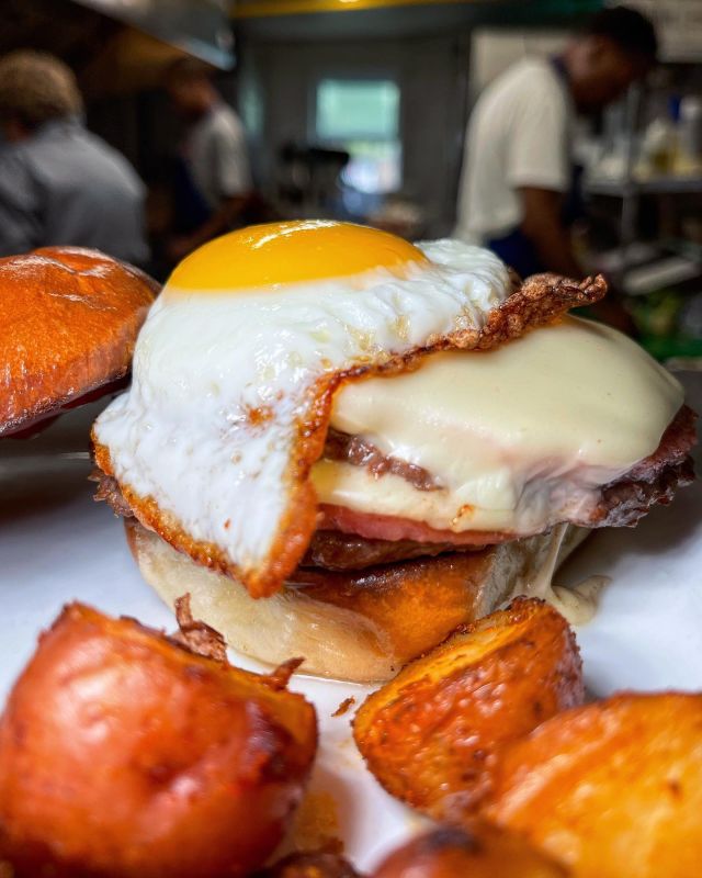 Pork Roll or Taylor Ham? 

We will let you settle the debate as you enjoy it on our Brunch Burger available only during brunch on Saturdays & Sundays from 10am to 1pm!