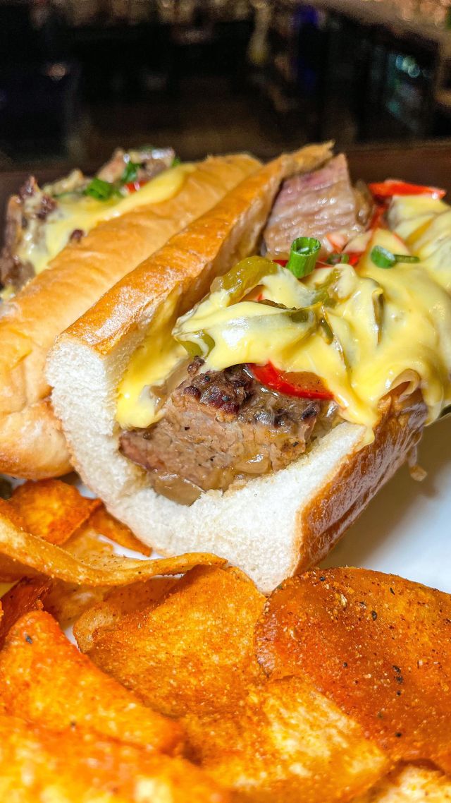 🤤 Get ready for a flavor explosion! 🧨

Introducing our Smoked Burnt End Brisket Cheesesteak. 🥩 This is the ultimate sandwich for meat lovers out there. 😍

🏠 House-smoked burnt end brisket
🌶️ Sauteed peppers
🧅 Caramelized Onions
🥃 Bourbon BBQ sauce
🧀 Cooper Sharp American cheese sauce
🥖 Toasted long roll

Indulge in this mouthwatering masterpiece that’s perfect for lunch or dinner! 🤲🥪