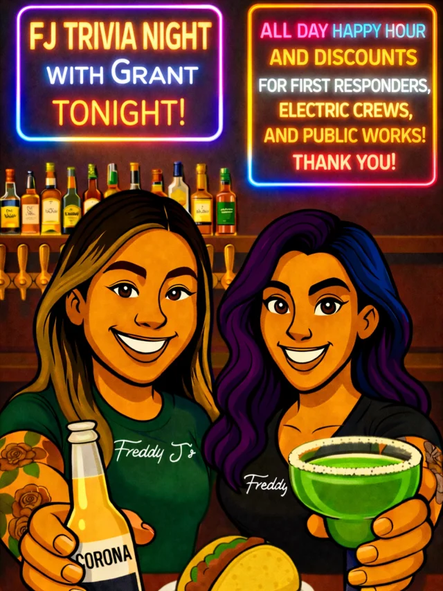 We told you we had all day happy hour to make up for trivia being cancelled. We’re making it even better. @ninacontento and @_maggiechfig92 are hosting their own trivia tonight, so that’s back on.

On top of that, we want to recognize all the linemen, public works crews, and first responders who have been out there all night and into today. You didn’t get a snow day and we see you. Come in, order a meal, and your first draft beer is on us. Today only.
