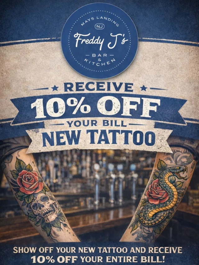 Swing by @ladymay_tattoo and get inked by @jrizzotte, @cwhtattoos, or @rjink.tattoos today. Show us your new piece tomorrow and we’ll slice 10% off your bill! Snagging some merch? That’s another 10% off. Before you ask—no, 10 + 10 isn’t 20 here (nice try!), but we’ve got a massive bonus: Get the leprechaun mugshot tattoo and I’ll hook you up with something special on the house.
